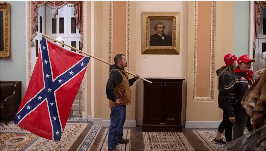 Trumper with Confederat flag