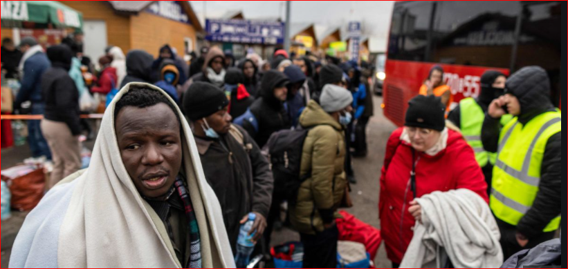 AFRICANS EXPERIENCE DISCRIMINATION WHILE ATTEMPTING TO FLEE RUSSIAN INVASION IN UKRAINE