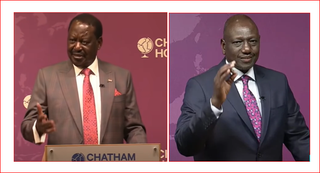 Raila and Ruto at Chatham for Poll Question