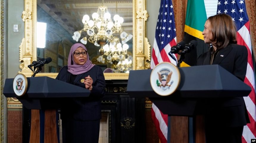 HISTORIC MOMENT: 1ST WOMAN TANZANIA PRESIDENT HASSAN, MEETS 1ST WOMAN US VEEP HARRIS