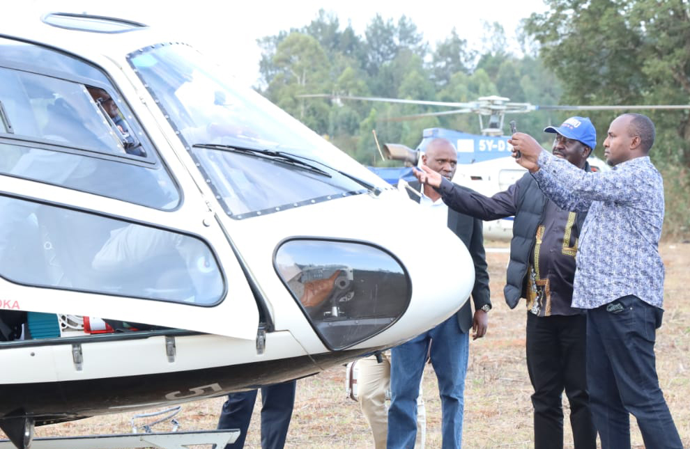Raila Helicopter Junet