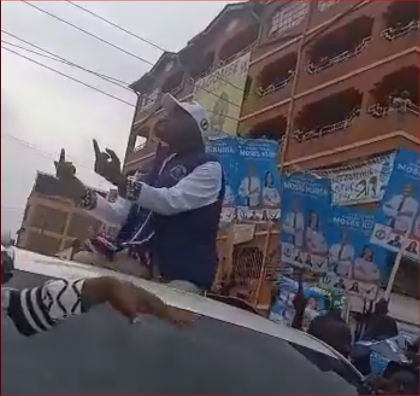 MOSES KURIA GIVES KIAMBU VOTERS THE MIDDLE FINGERS