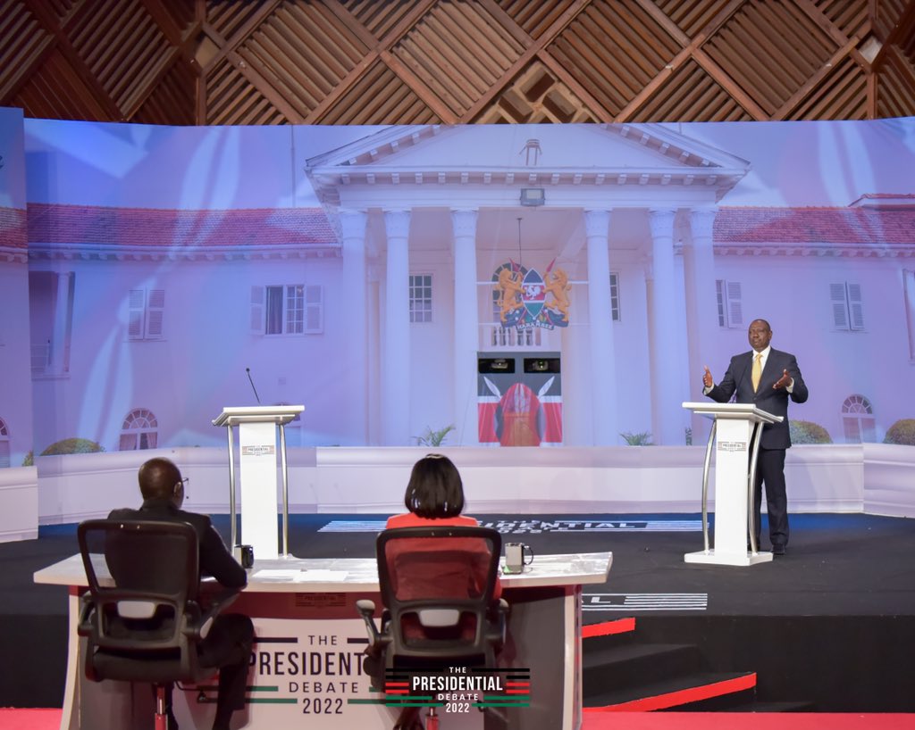 Ruto on the debate stage