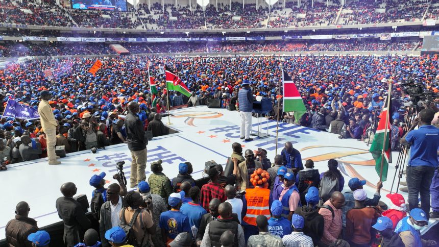 RAILA AND RUTO MAKE FINAL PITCH TO KENYANS VIA DUELING RALLIES IN NAIROBI RAILA AND RUTO MAKE FINAL PITCH TO KENYANS VIA DUELING RALLIES IN NAIROBI