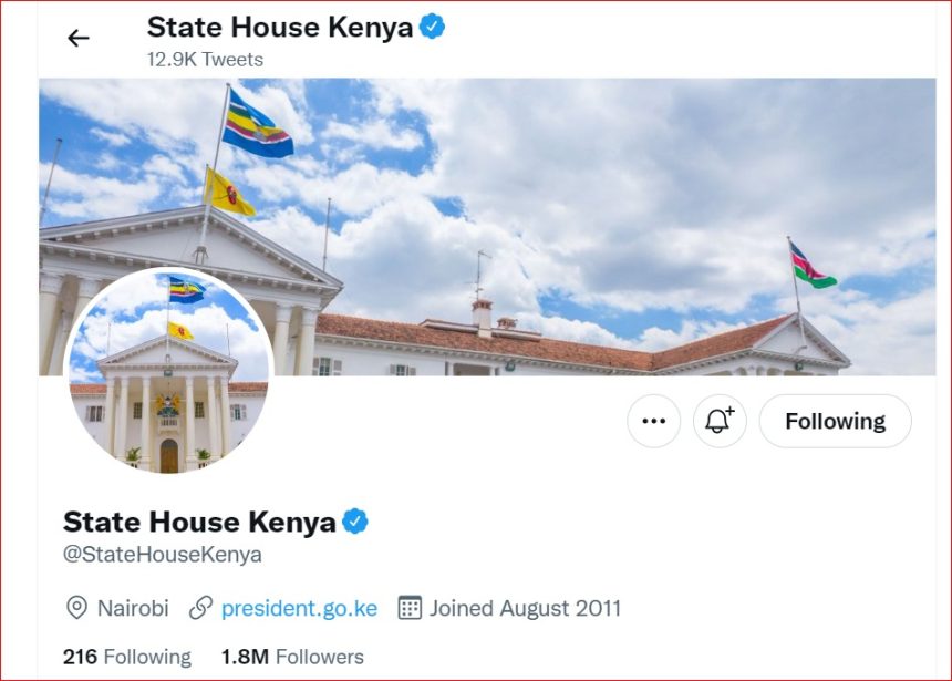 KENYAN FLAG REPLACED WITH EAC FLAG AT STATE HOUSE MAIN PORTICO KENYAN FLAG REPLACED WITH EAC FLAG AT STATE HOUSE MAIN PORTICO